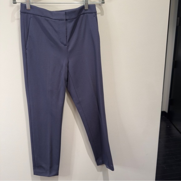 Theory Treeca KR Oxford Knit Navy Pants Size 0 - Picture 1 of 5